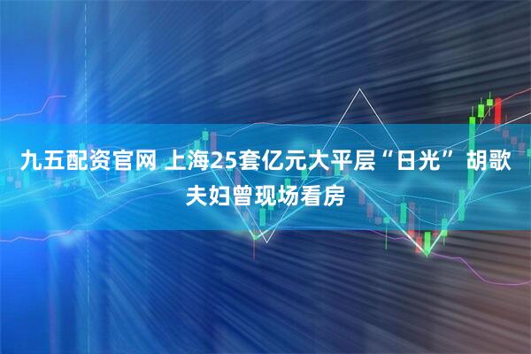 九五配资官网 上海25套亿元大平层“日光” 胡歌夫妇曾现场看房