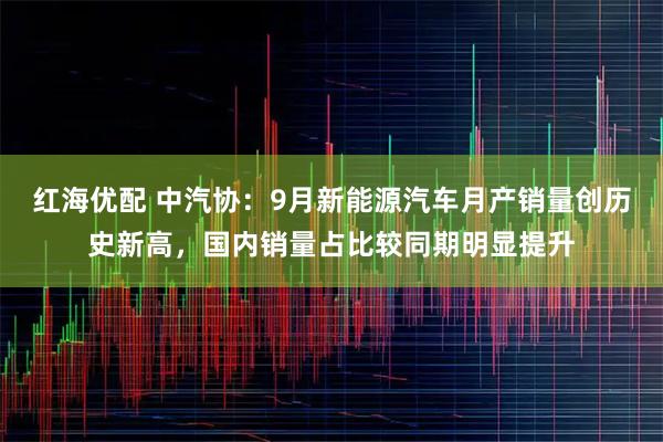 红海优配 中汽协：9月新能源汽车月产销量创历史新高，国内销量占比较同期明显提升
