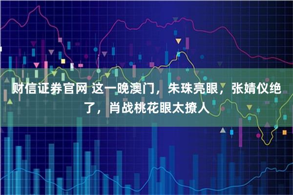 财信证券官网 这一晚澳门，朱珠亮眼，张婧仪绝了，肖战桃花眼太撩人