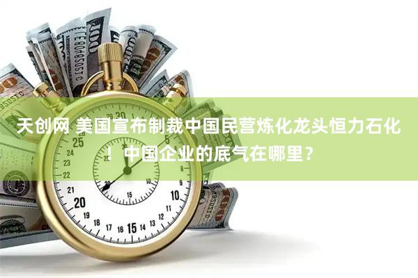 天创网 美国宣布制裁中国民营炼化龙头恒力石化！中国企业的底气在哪里？